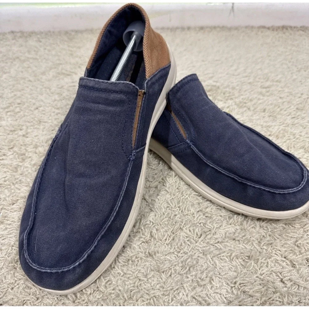 Crocs Mens Triple Comfort Navy Slip On Loafers Water Boat Shoes Size 15M Beach